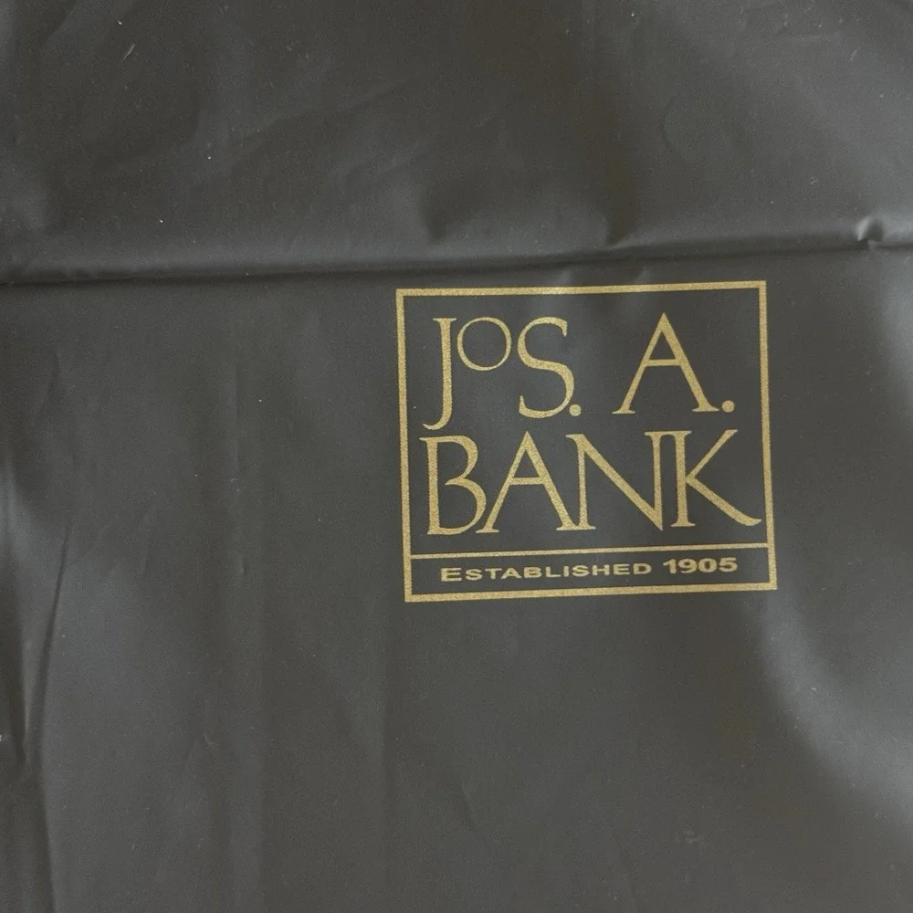 Jos A Bank Garment Bag Suit Travel Cover Black Zipper Thin Lightweight NEW